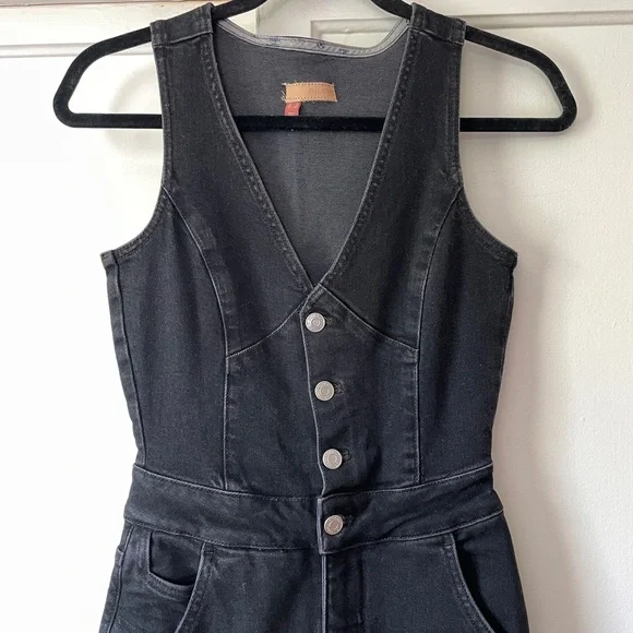 Pilcro Button Down Denim Jumpsuit - Picture 4 of 10